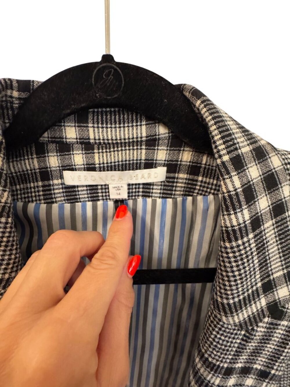 Veronica Beard plaid blazer size 14 - Picture 4 of 7